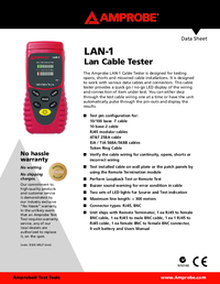 Thumbnail of document Data Sheet - LAN-1 LAN Cable Tester